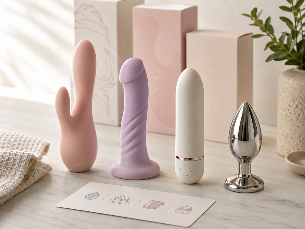 adult toy materials comparison with silicone TPE ABS and metal products