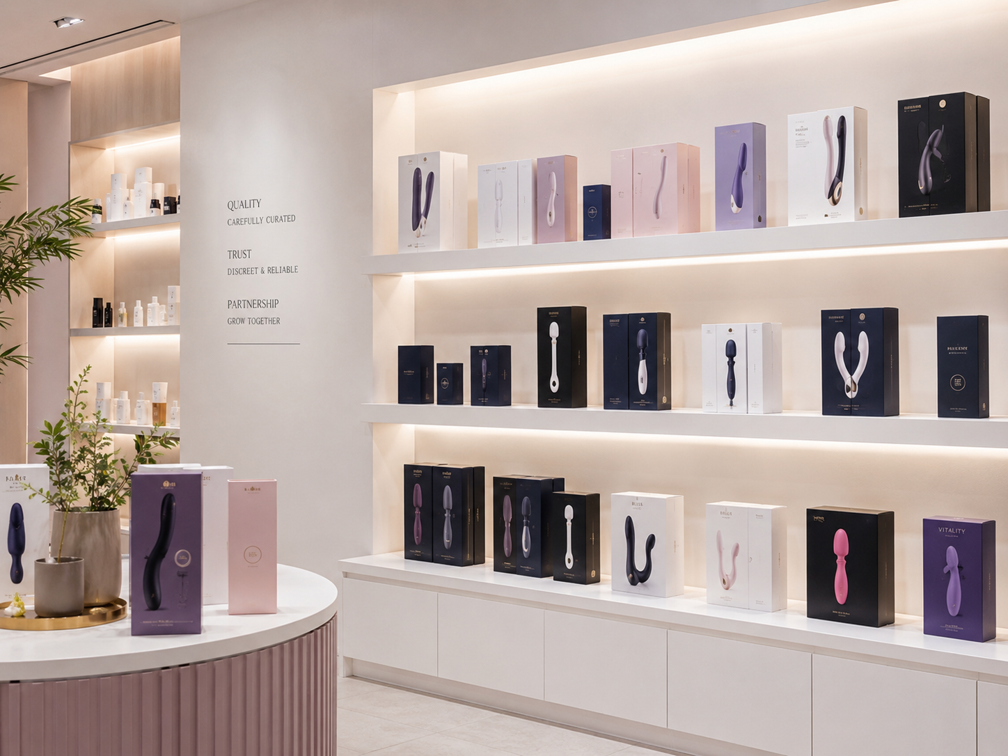 Adult product display for retail and wholesale buyers