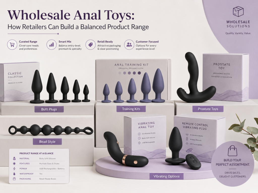 wholesale anal toys product range with butt plugs training kits prostate toys beads and vibrating options