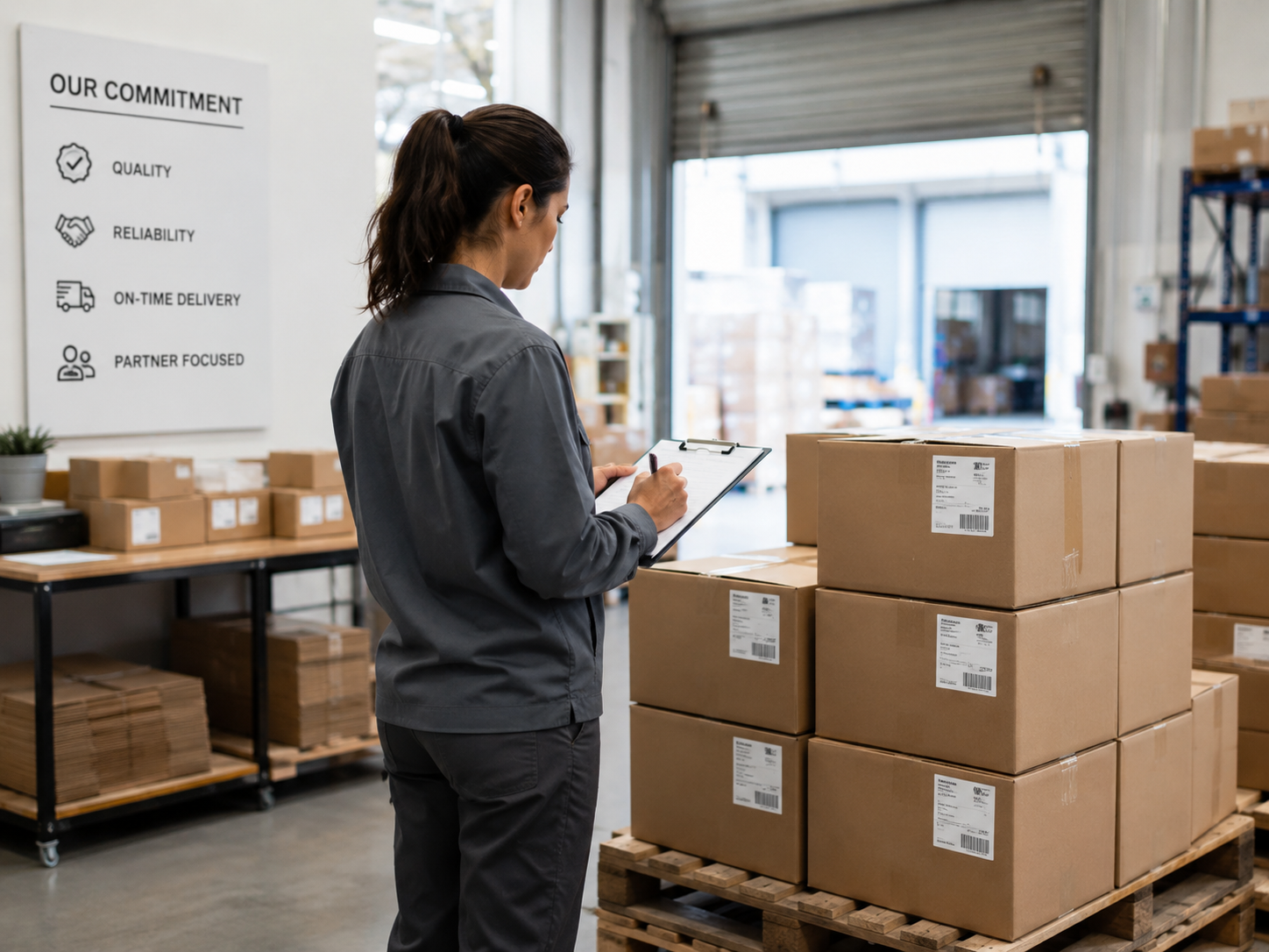 Wholesale order checking and packing support