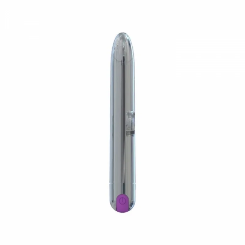 compact USB rechargeable bullet vibrator with simple front button for beginner product guide