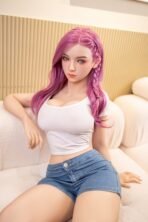 Euniq Purple-Hair Hybrid Doll with Denim Styling – 58 - Image 2
