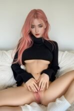 Euniq Pink-Hair Doll with Black Outfit – HWC50-6 - Image 2