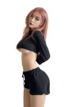 Euniq Pink-Hair Doll with Black Outfit – HWC50-6 - Image 4
