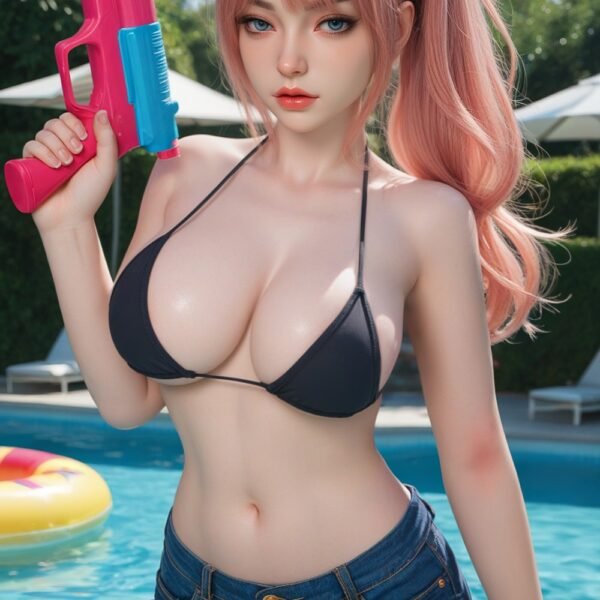 Euniq Pink Twin-Tail Doll with Poolside Styling – HWC50-9