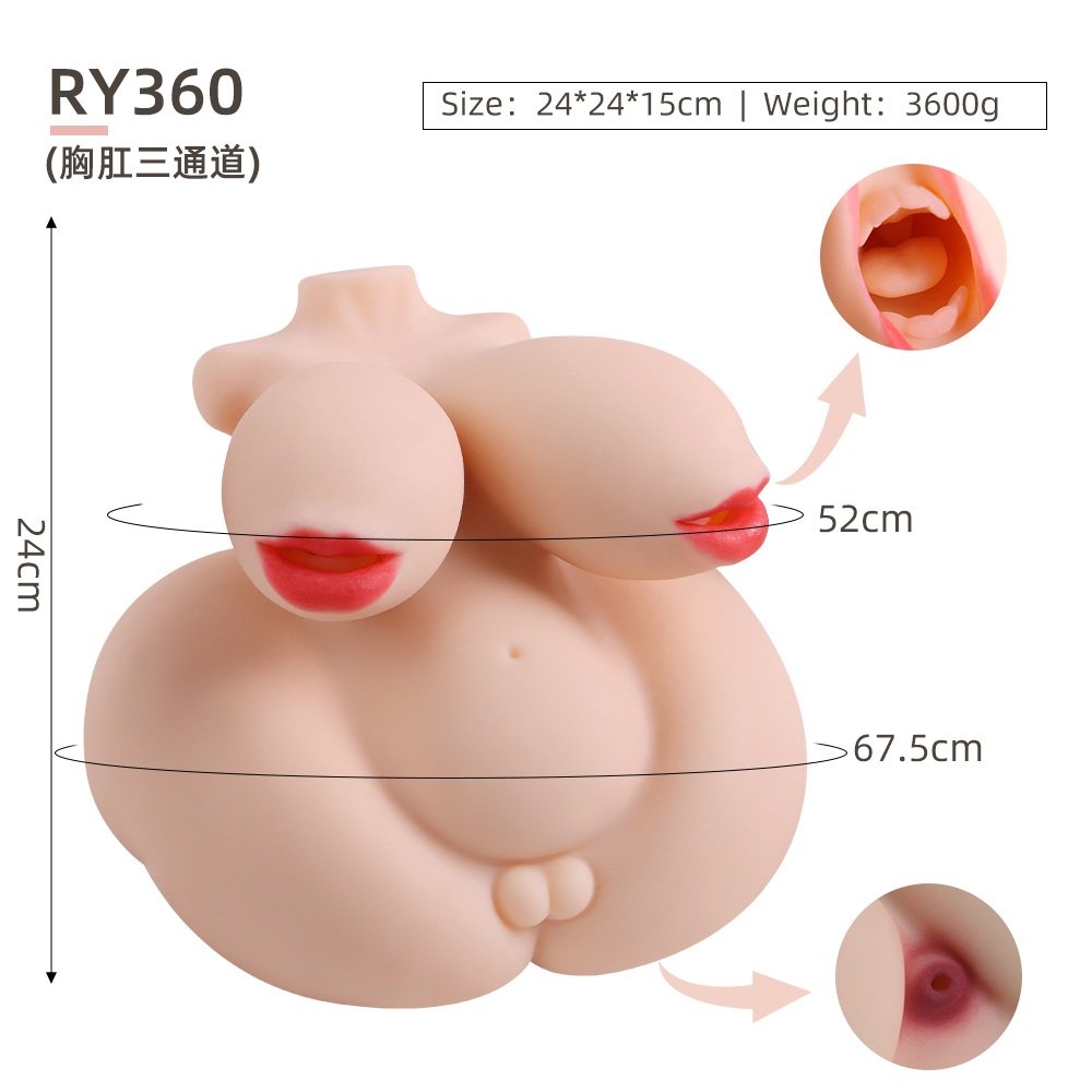 Primal Mixed-Anatomy TPE Torso – RY360 – Dimensions reference
